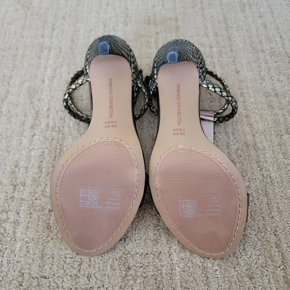 French Connection Naoma T-Strap Sandals, Size 7.5